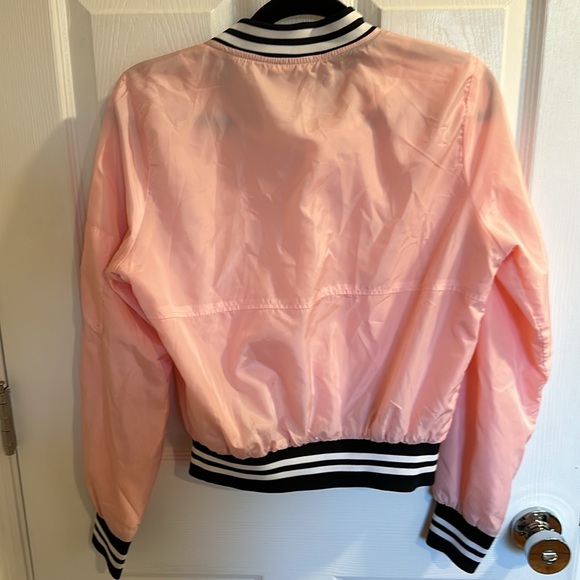 Ambiance Pink & Black Bomber Jacket Sz Small - Picture 7 of 8